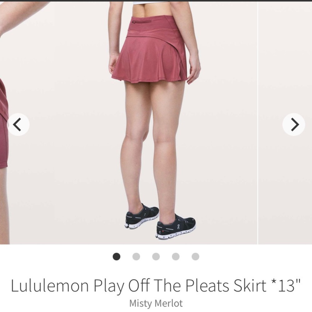 lululemon play off the pleats skirt *13”